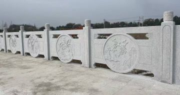 芜湖芝麻白河道栏杆 石材栏杆