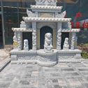 芜湖芝麻白中国黑石材套墓 花岗岩墓碑