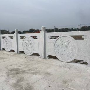 芜湖芝麻白河道栏杆 石材栏杆