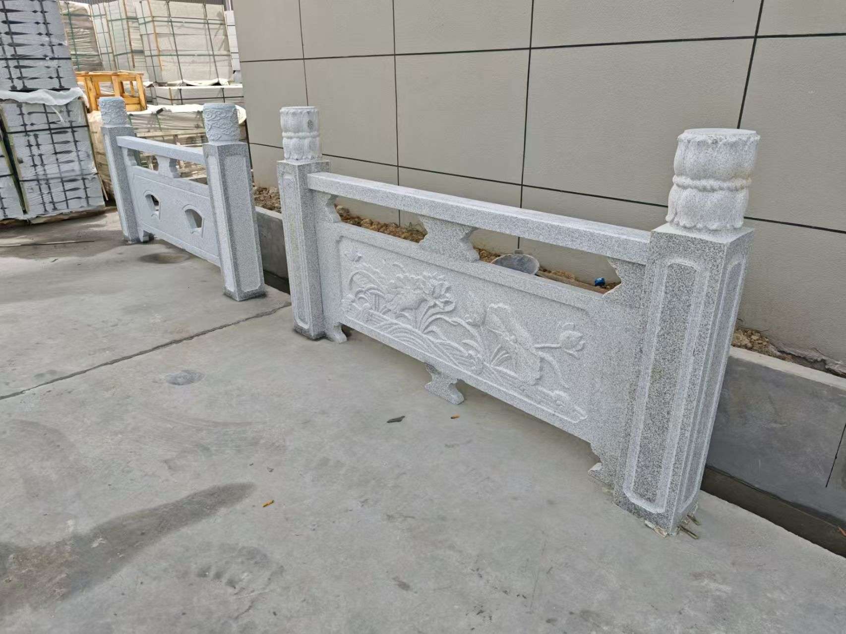 芜湖芝麻白河道栏杆 石材栏杆