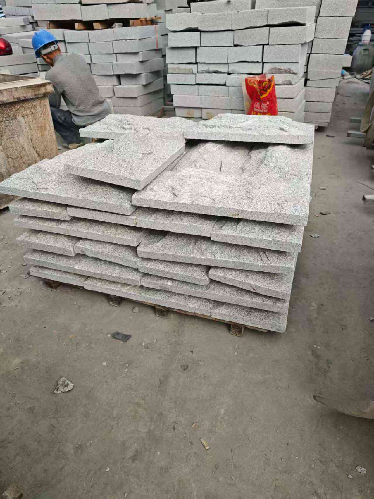 芜湖芝麻白蘑菇石，自然面