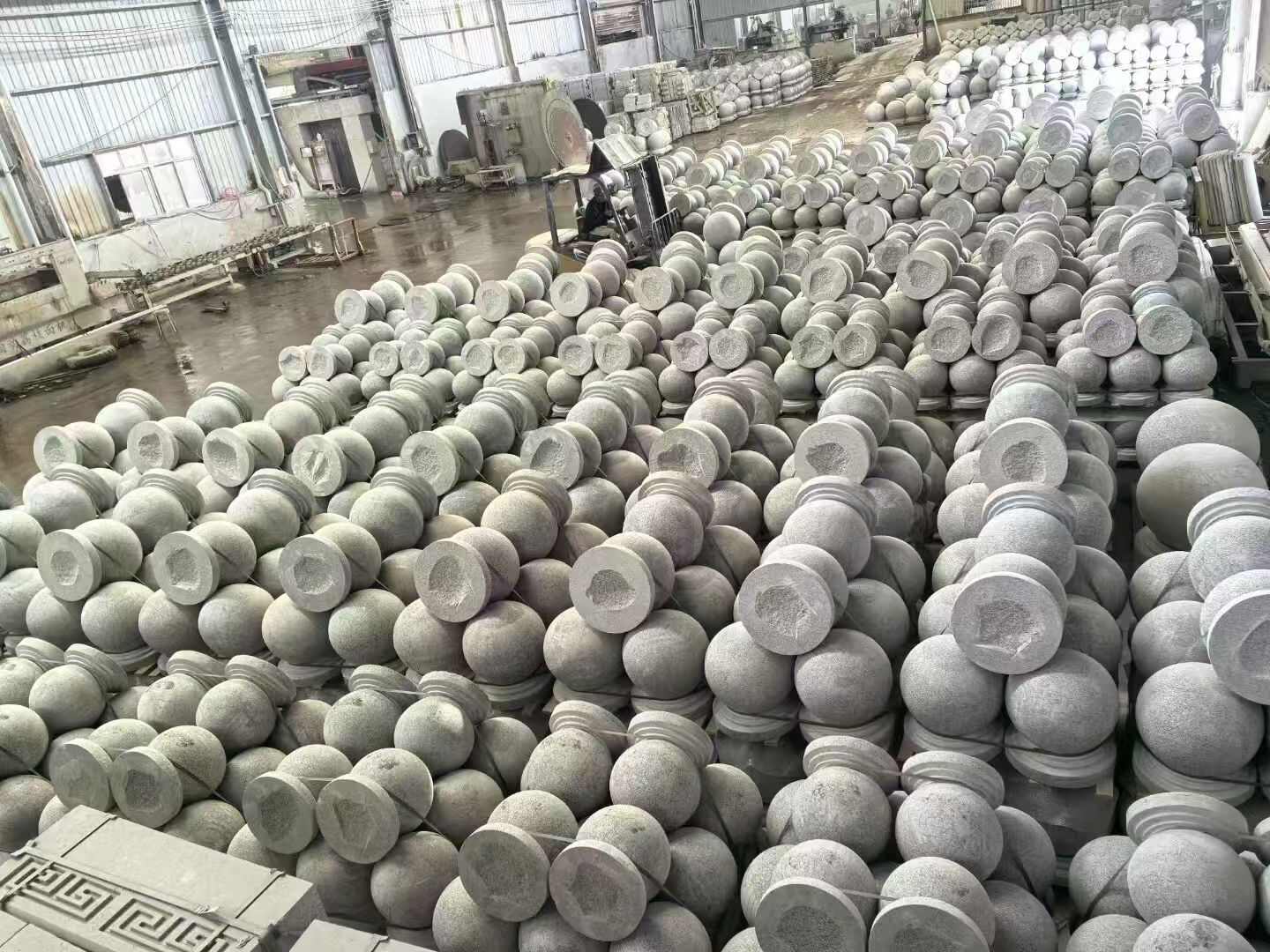 芜湖芝麻白圆球 石球 挡车球